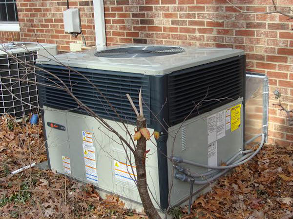 Image of a Trane HVAC Unit at house
